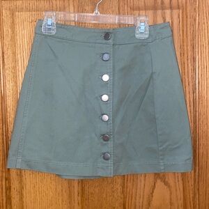 Mini skirt with button down front